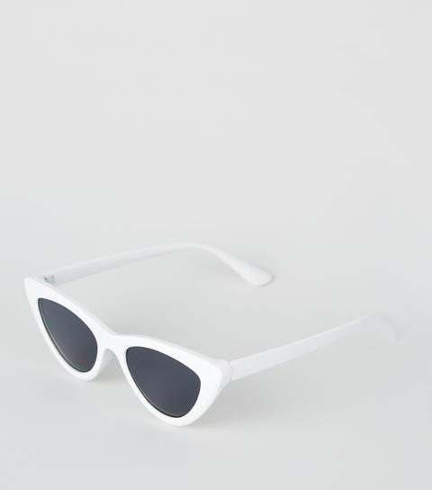 White Cat Eye Sunglasses New Look