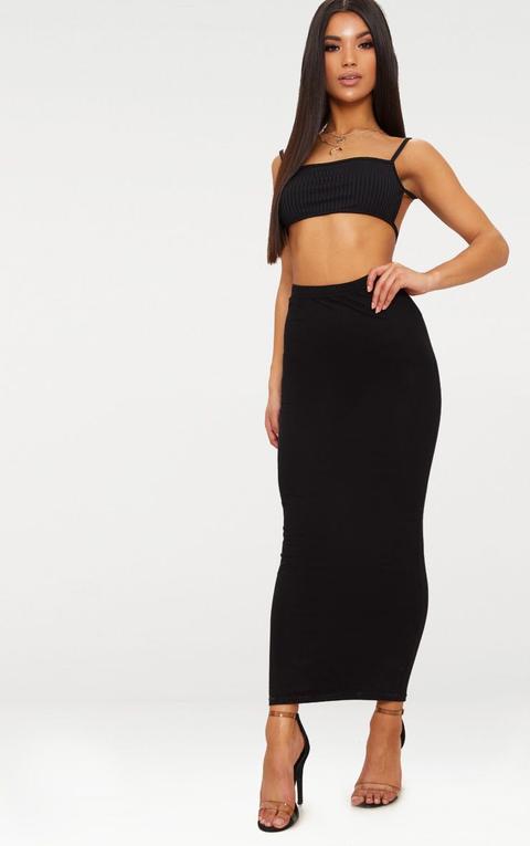 white rib strappy back bralet