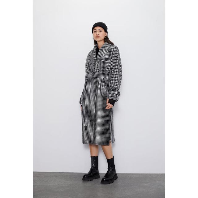 cappotto pied de poule zara