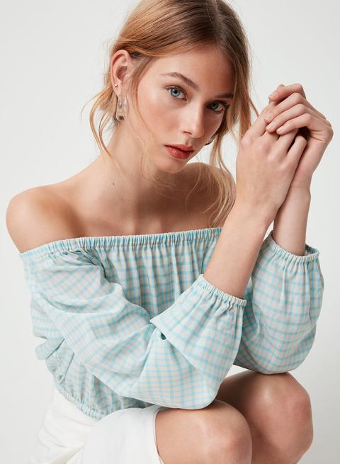 Eleanora Blouse Cropped, Off-the-shoulder Blouse