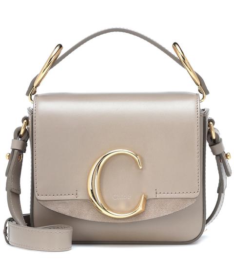 Chloe c leather shoulder on sale bag