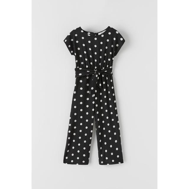 Polka Dot Jumpsuit With Bow From Zara On 21 Buttons