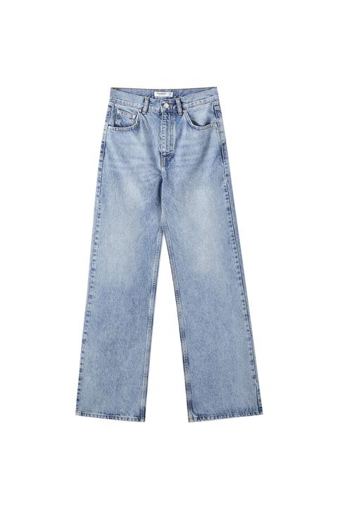 Jeans Wide Leg Tiro Alto