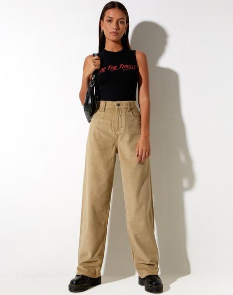 Parallel Jeans In Cord Sand