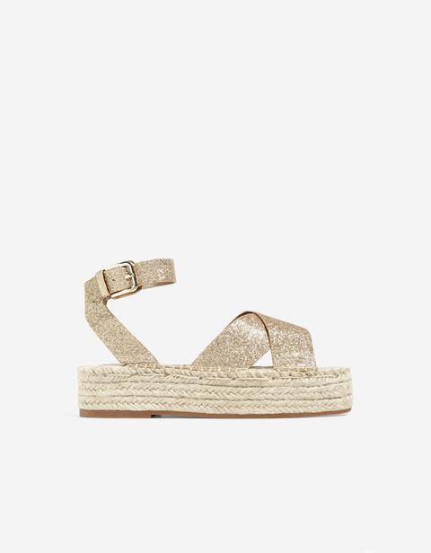 Sandalia Flatform Glitter