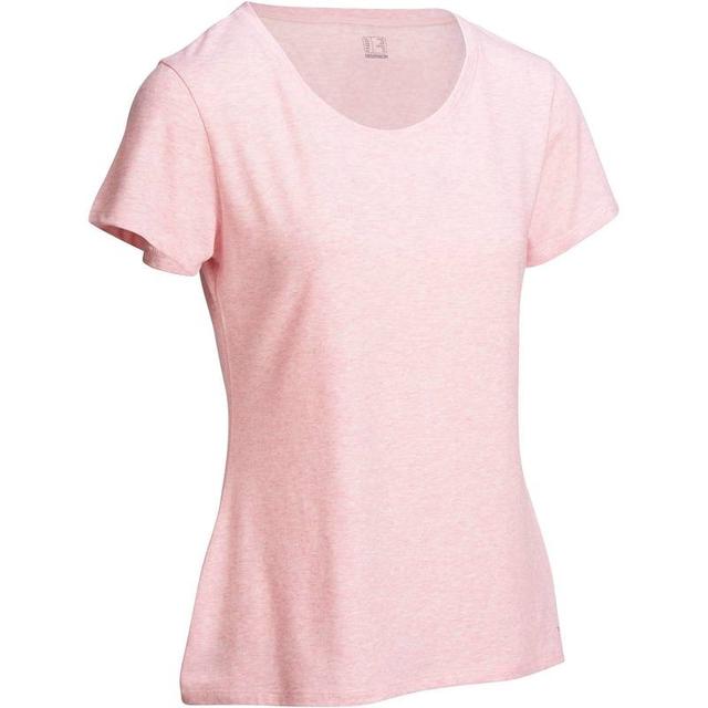 Camiseta De Manga Corta Regular De Gimnasia Y Pilates Para Mujer Rosa  Jaspeado Domyos from Decathlon on 21 Buttons