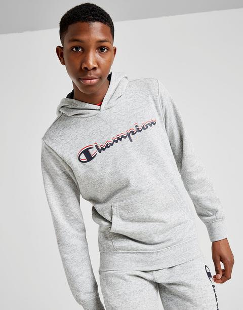 Champion Logo Hoodie Junior - Grey 