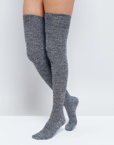 Calcetines De Punto Mixto Por Encima De La Rodilla De Asos Design