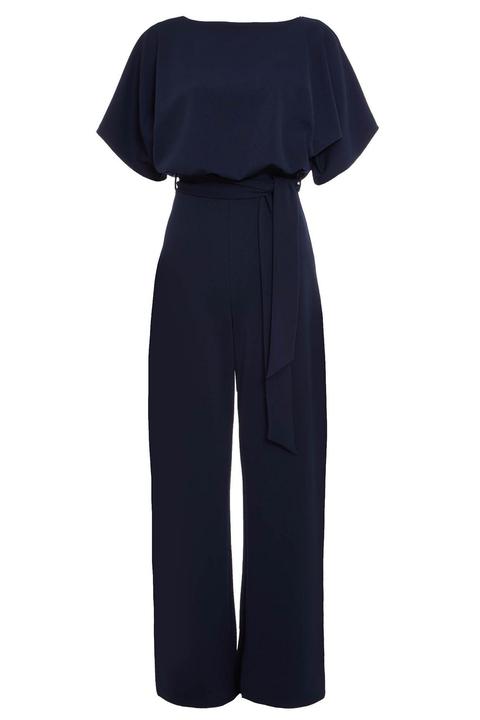 quiz navy batwing jumpsuit