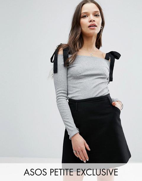 Top Con Detalle De Lazos En Los Hombros De Asos Petite