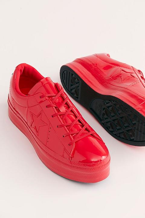 one star patent platform sneaker
