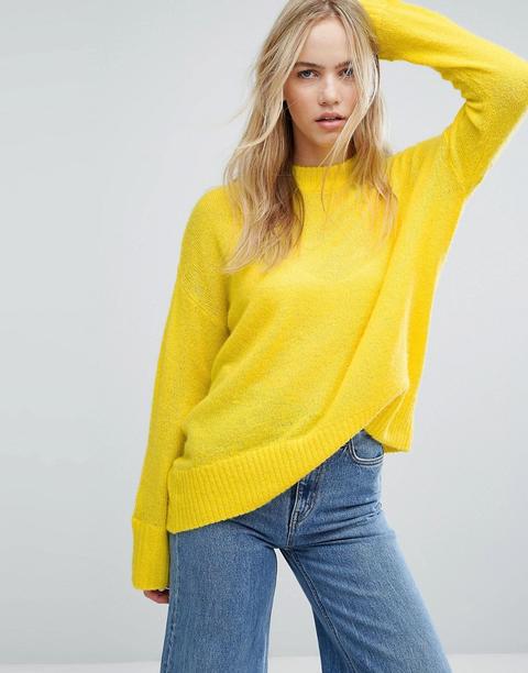 Weekday - Maglione Lavorato Morbido - Giallo