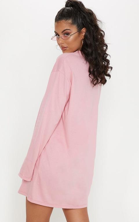 Culture Pink Long Sleeve T Shirt Dress 