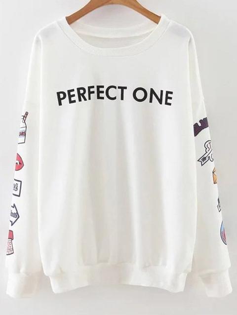 Printed Sleeve Sweatshirt