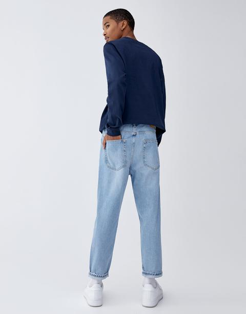 Jeans Relaxed Fit Strappi