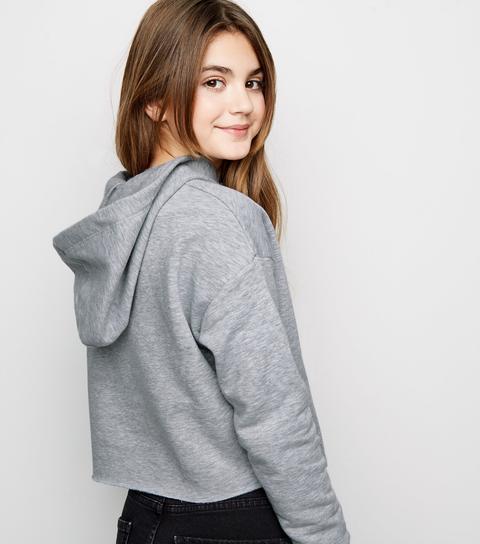 grey slogan hoodie