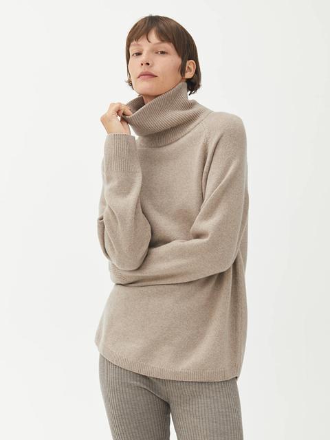 Raglan-sleeve Cashmere Roll-neck Jumper