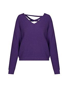 Pullover Viola Con Incrocio