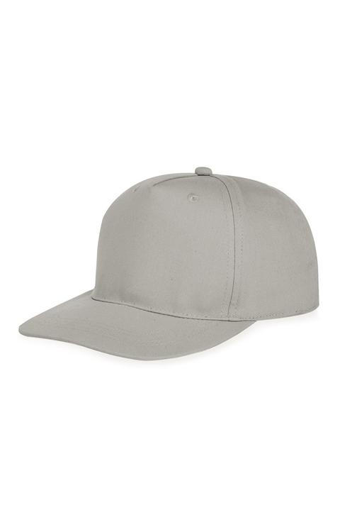 Gorra Gris Con Visera Curva