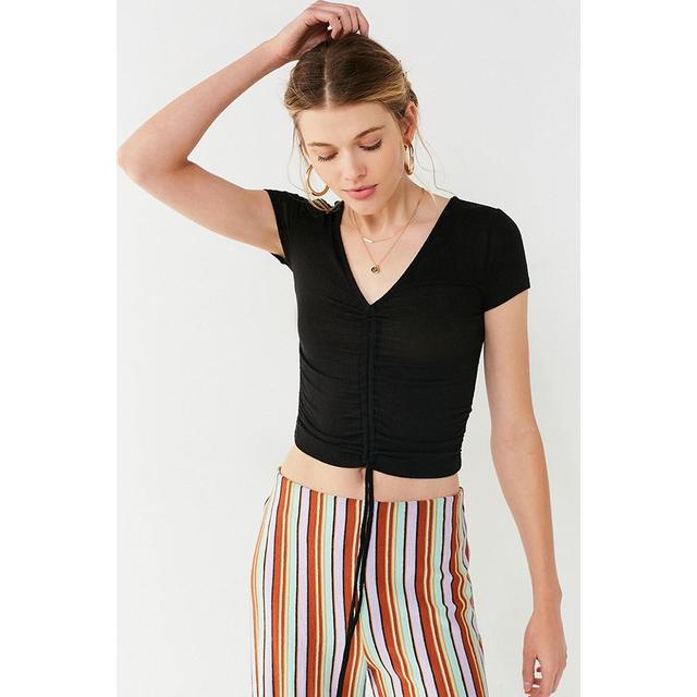 out from under alexa ruched short sleeve top