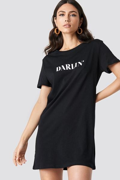 Na-kd Darlin' T-shirt Dress - Black