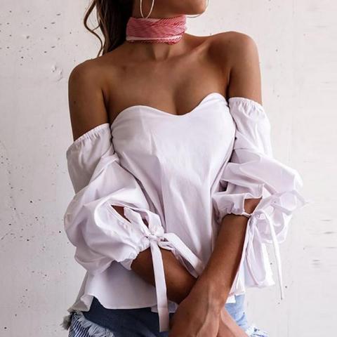 Top Pleated Off Shoulder