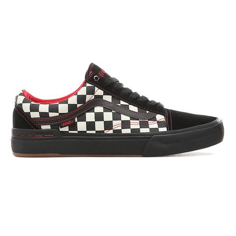 vans old skool peraza pro black checkerboard skate shoes