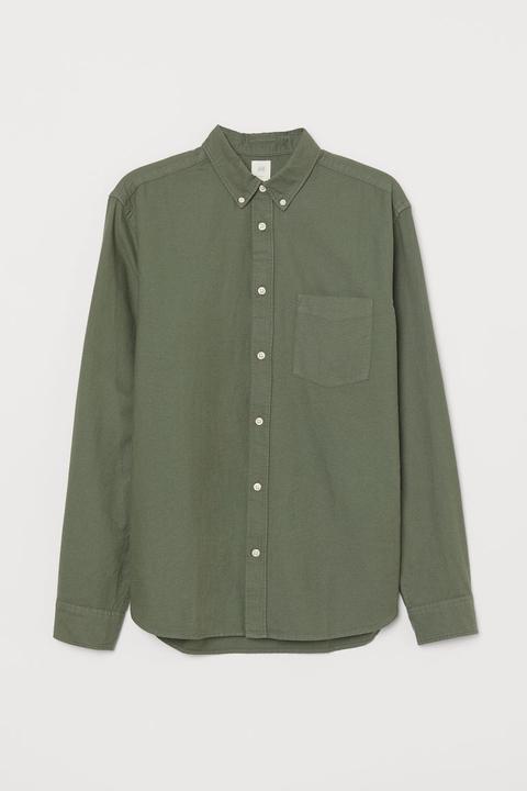 Camisa Oxford Regular Fit - Verde