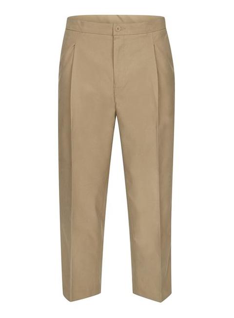 Stone Wide Leg Cropped Trousers