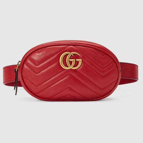 Bolsa Con Cinturón Gg Marmont De Piel Matelassé