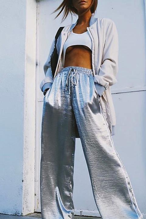 Silver side store stripe trousers