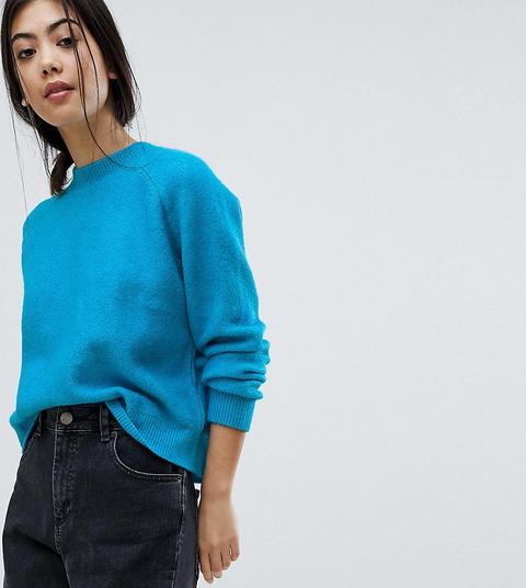 Jersey De Hilo Esponjoso Con Cuello Redondo De Asos Petite