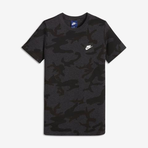 T-shirt Con Stampa Nike Sportswear - Ragazzo - Nero