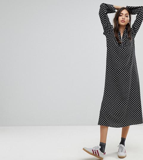 Vestido Midi De Lunares De Reclaimed Vintage Inspired