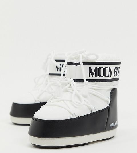 Botas Para La Nieve Bajas Clásicas En Blanco De Moon Boot