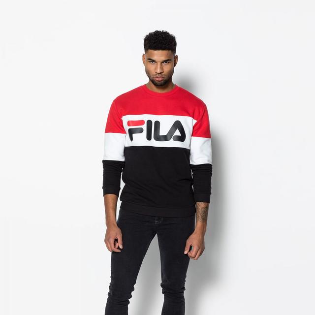 Straight blocked crew store fila