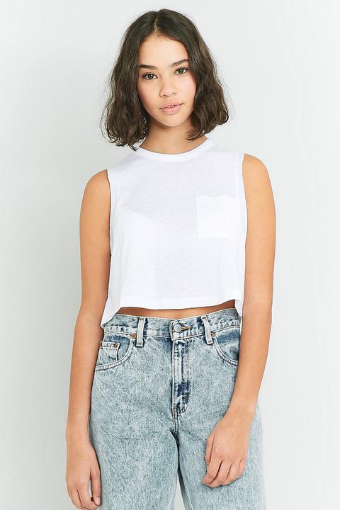 Urban Outfitters Pocket Cropped Tank Top - Womens L