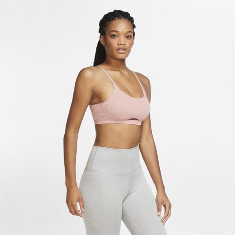 Nike Yoga Luxe Indy Sujetador Deportivo De Sujeción Ligera - Mujer - Rosa