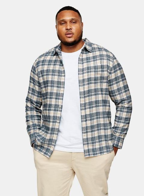 Big & Tall Grey Salt And Pepper Check Shirt*