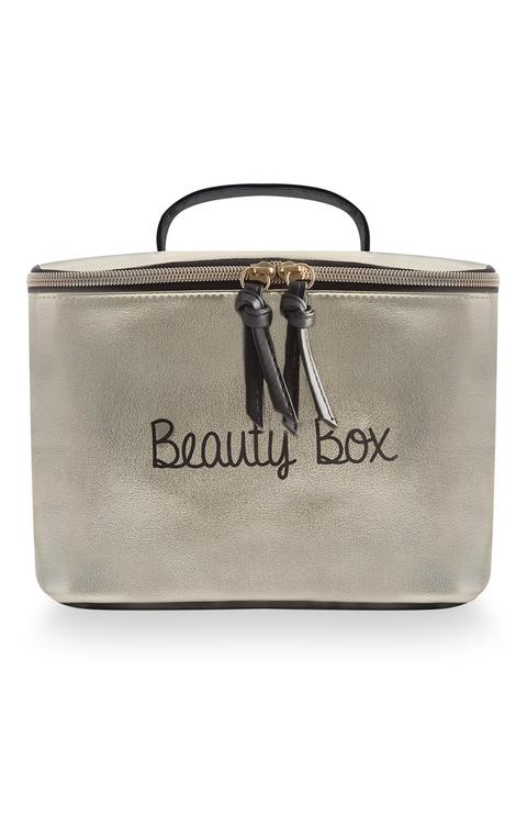 Gold Beauty Makeup Bag