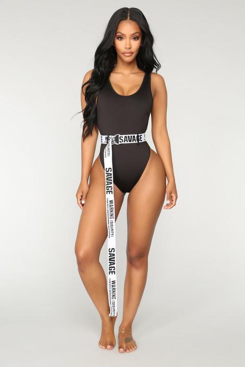 Boo'd Up Swimsuit - Black