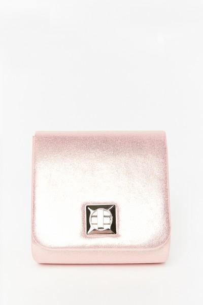 Gabrielle Pink Metallic Mini Cross Body Bag