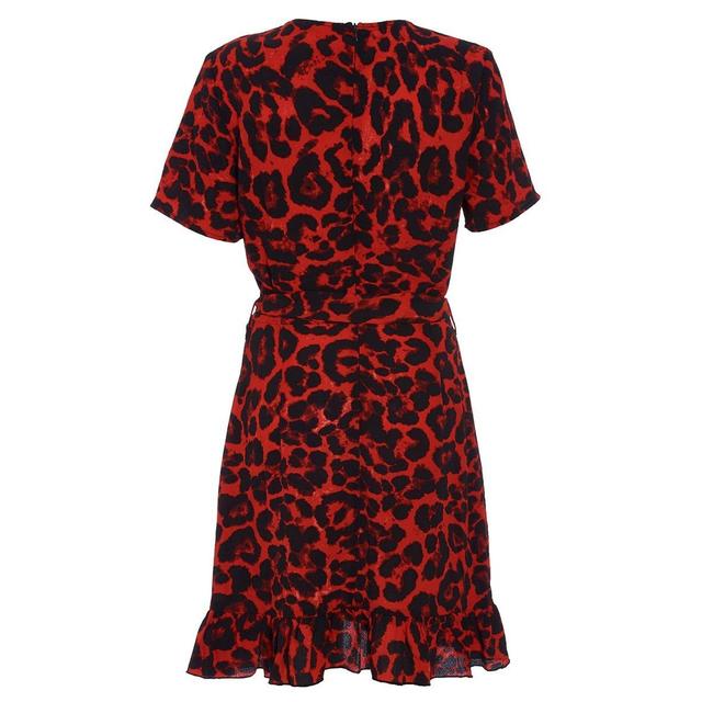 quiz red leopard dress