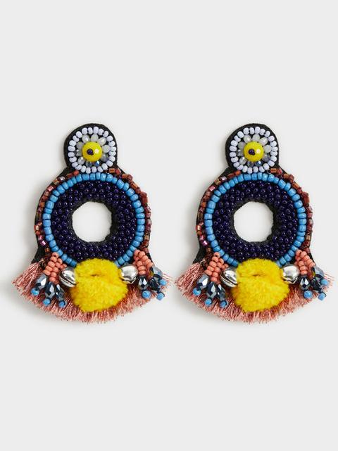 Pendientes Largos Hindi Abalorios