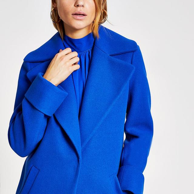 River island deals bright blue coat