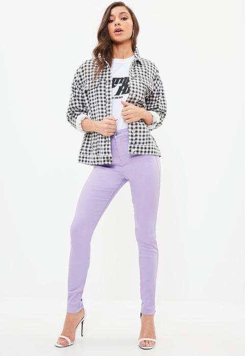 Purple Vice High Waisted Skinny Jeans