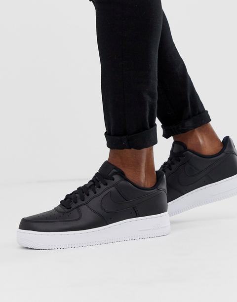 air force 1 nere suola bianca