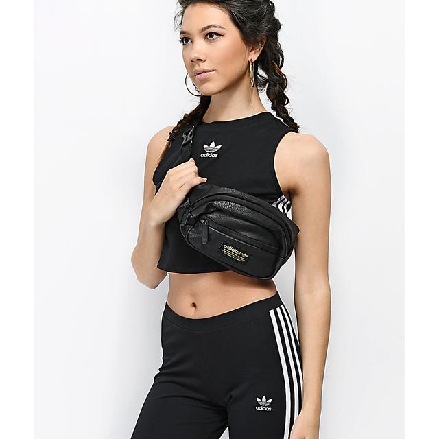 adidas originals black & gold waist pack