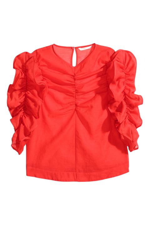 Blusa De Georgette - Rojo