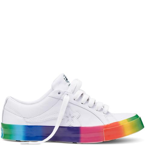 Converse X Golf Le Fleur* Rainbow One Star Low Top from Converse on 21  Buttons